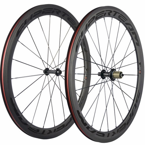 SUPERTEAM Clincher 50mm Carbon Bicycle Wheels - racing-bicycle-wheels1